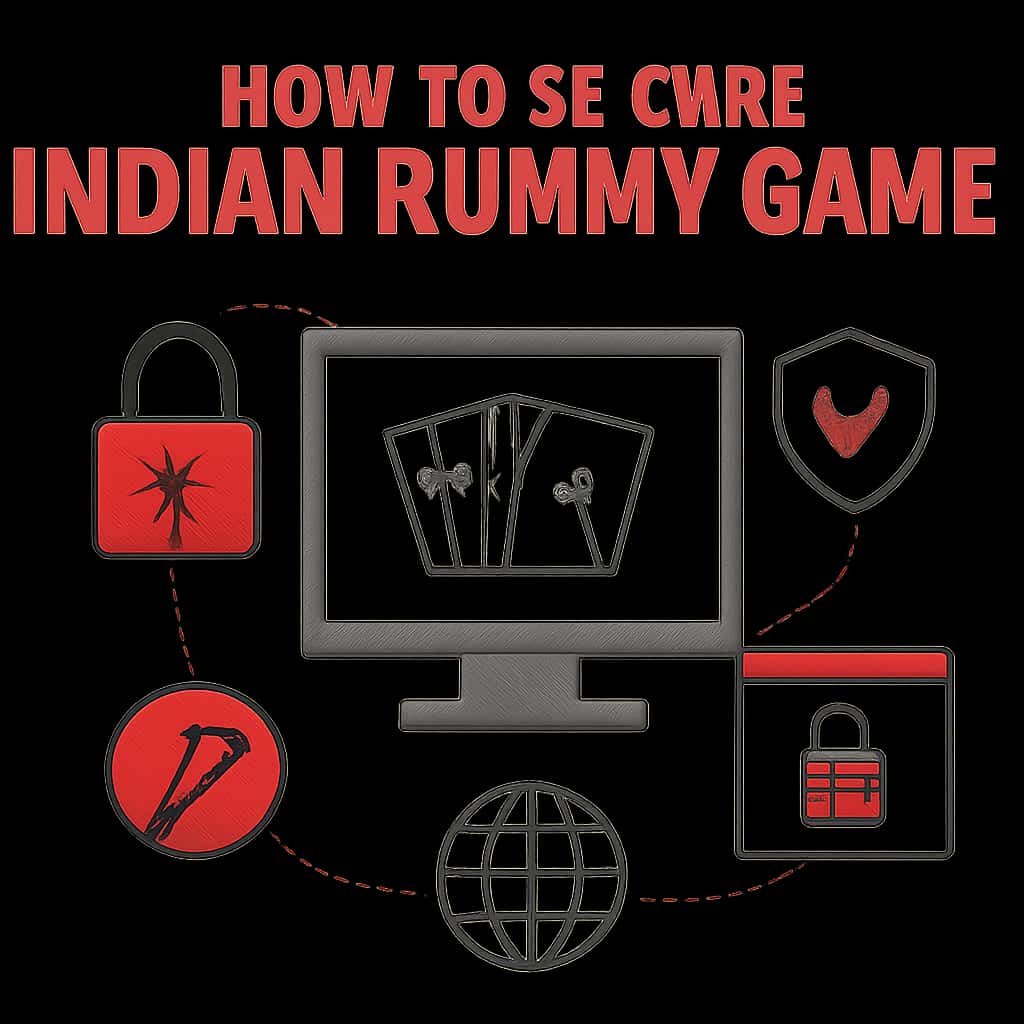 Illustration detailing security measures for Indian Rummy Game