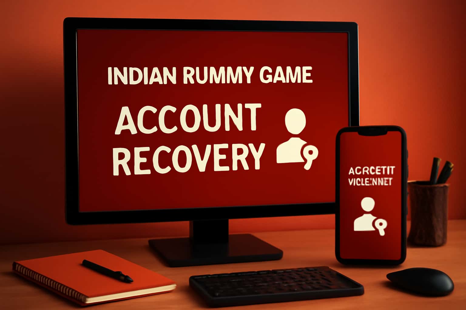 Informative depiction of the Indian Rummy Game account recovery process.
