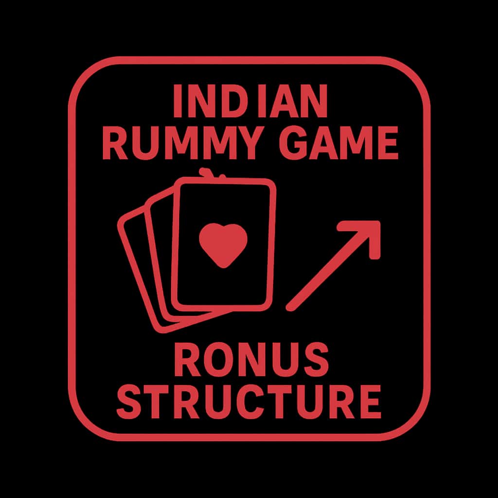 A minimalist badge icon for the Indian Rummy Game Bonus Structure.