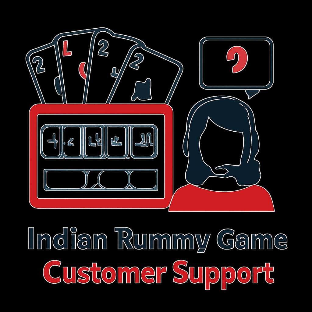 Illustration related to Indian Rummy Game Customer Support.