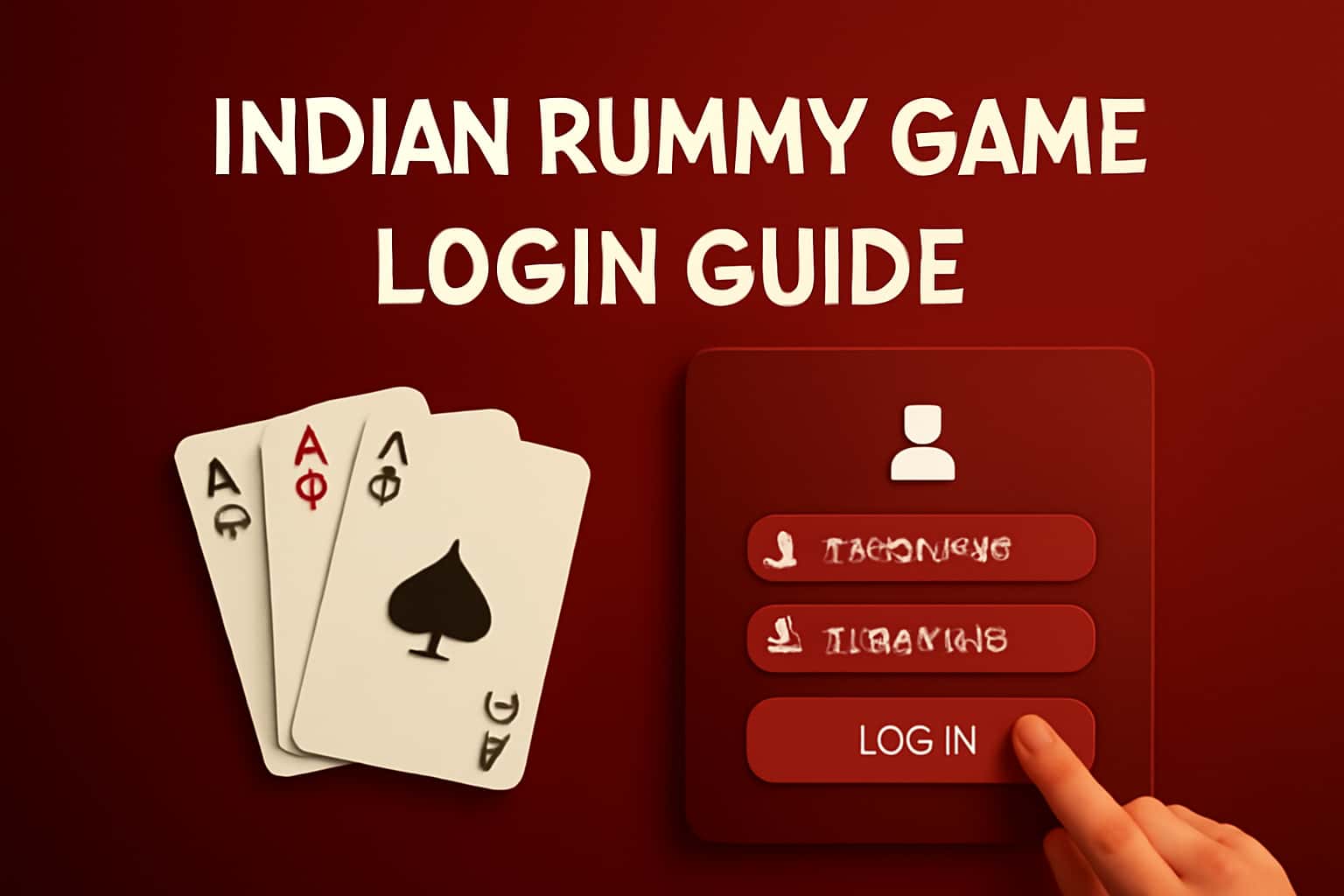 An informative scene illustrating the Indian Rummy Game Login process.
