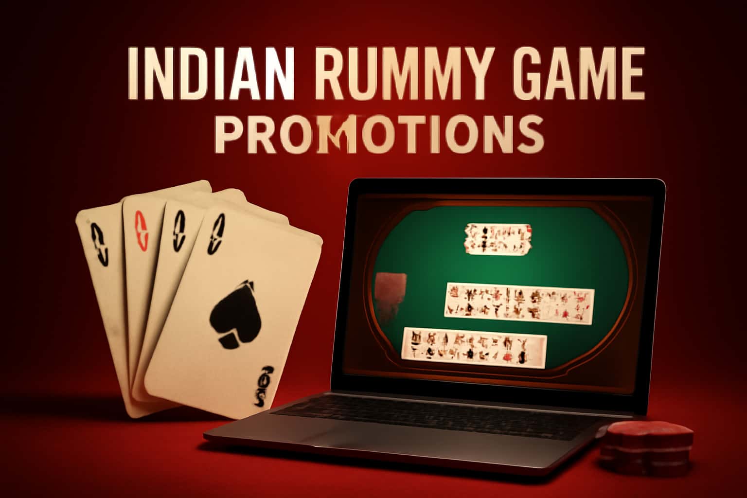 An informational graphic depicting Indian Rummy Game Promotions with modern design elements.
