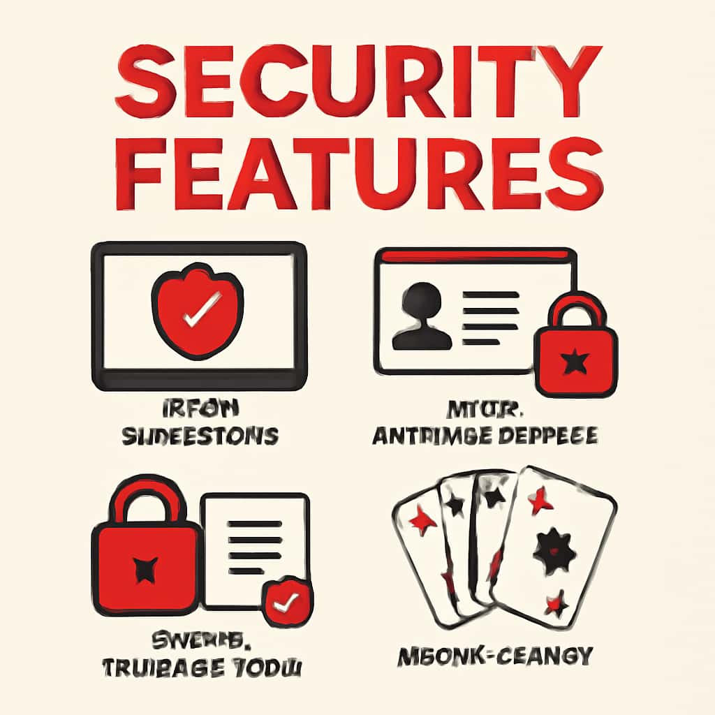 Diagram illustrating security features related to Indian Rummy Game.