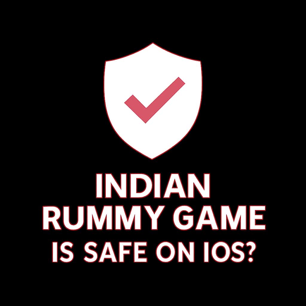 A badge symbolizing the safety of the Indian Rummy Game on iOS.