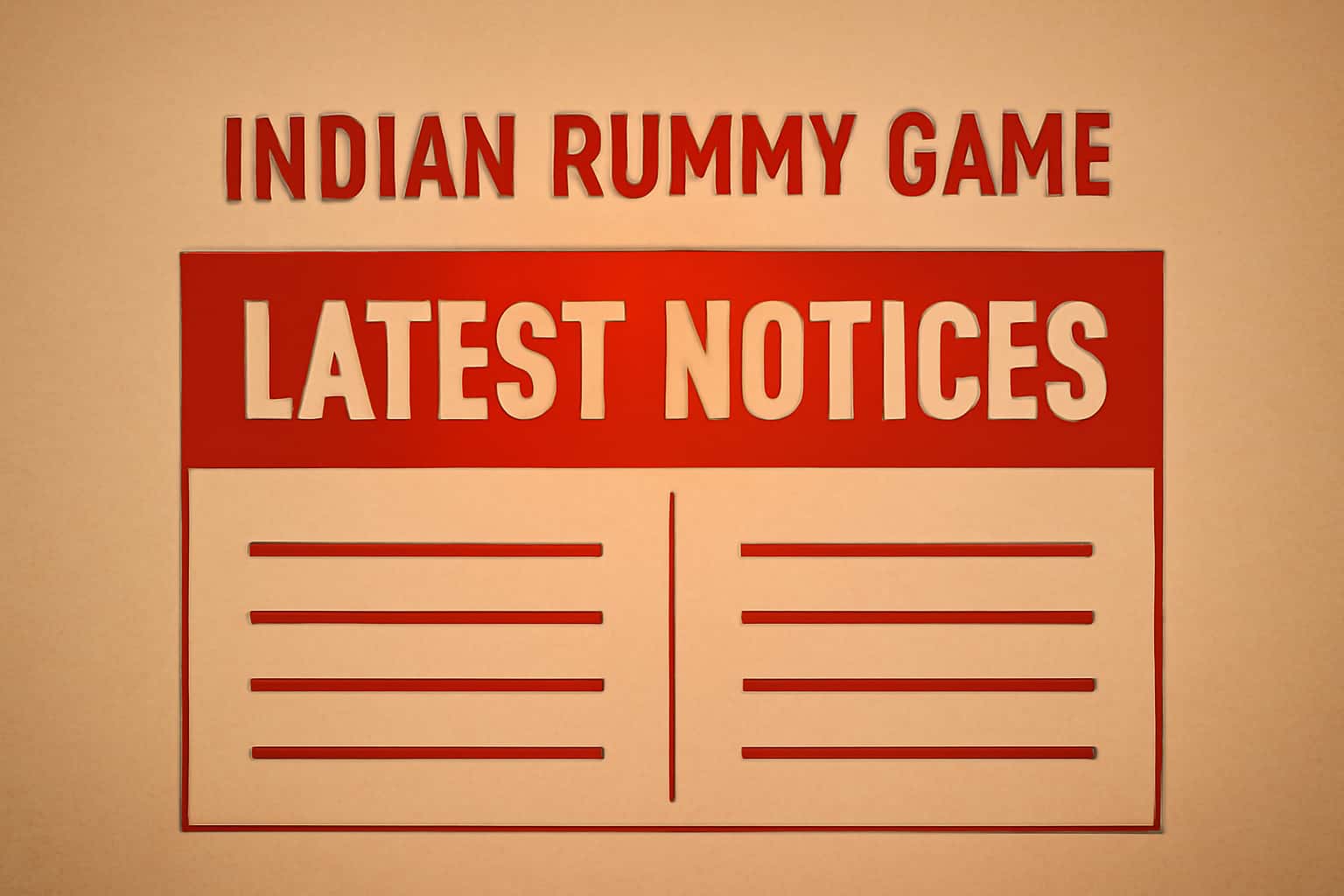 A professional scene depicting the Indian Rummy Game Notices.