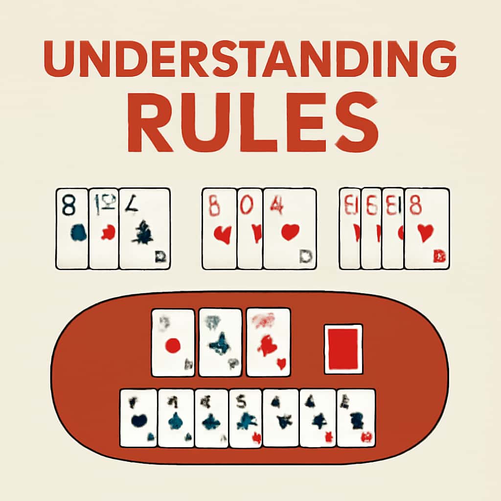 An educational diagram outlining the rules of Indian Rummy Game.